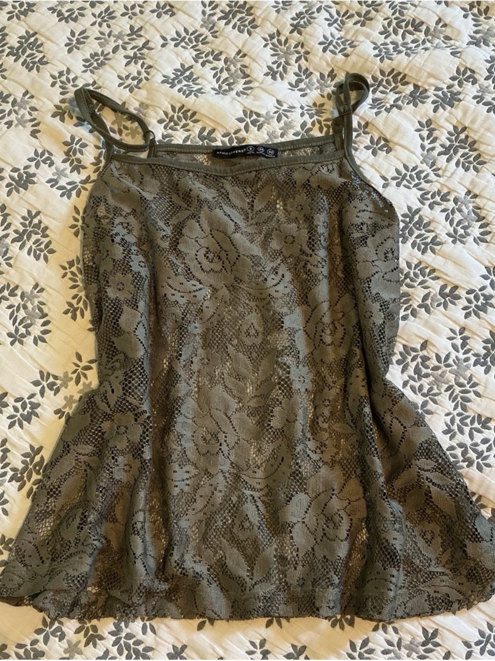 Atmosphere Olive Lace Camisole Tank Top
